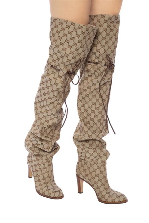 gucci yellow cowboy boots|gucci thigh high boots sale.